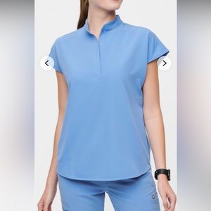 Figs ceil blue Rafaela scrub top